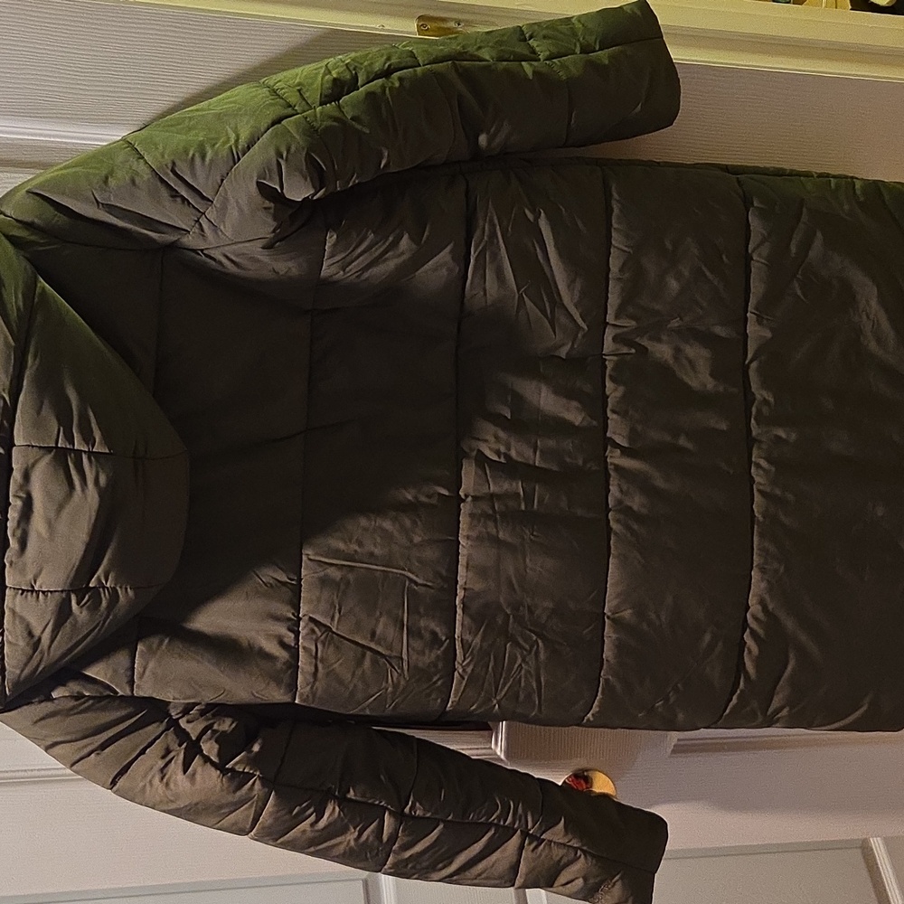 Free Country Green Long Puffer Jacket - Picture 4 of 4
